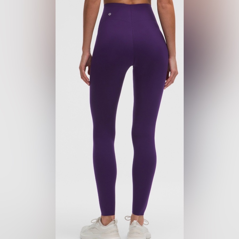 lululemon athletica Deep Purple High-Waist Glow Up Leggings Sz 6 $120 24”inseam